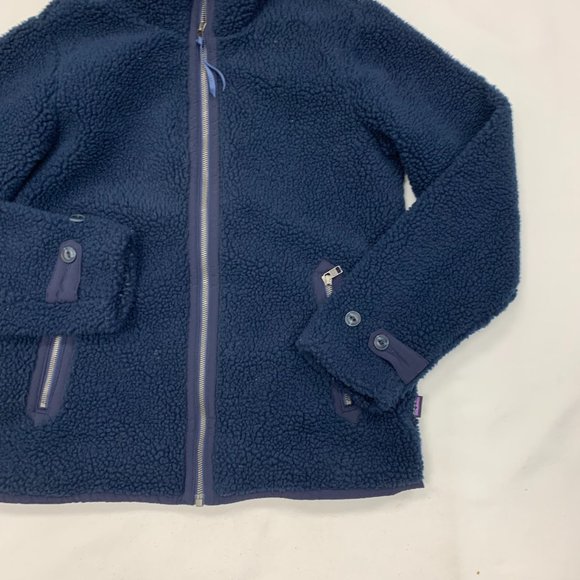 Patagonia Navy Blue Fleece Jacket - Picture 3 of 5